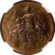 5 Centimes France Bronze 1906  NGC MS64 BN KM# 842 (14)