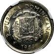 10 Centavos Dominican Republic Duarte 1984 MO  NGC MS64 Human Rights KM# 60 (48)