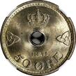 Norway Haakon VII Copper-Nickel 1948 50 Ore NGC MS63 KM# 386 (066)