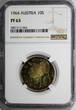 10 Schilling Austria PROOF 1964  NGC PF63 NICE RAINBOW TONING KM# 2882 (064)