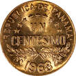 1 Centesimo Panama Bronze 1968  UNC/BU RED KM# 22 RANDOM PICK (1 Coin) (22 178)