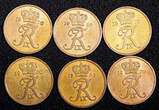 Bronze Denmark Frederik IX  1960-1971 5 Ore UNC .KM# 848.1 RANDOM PICK (1 Coin)