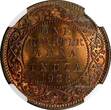 1/4 Anna India-British George V Bronze 1936 (C)  NGC MS65 RB LAST DATE KM#512 (2)