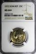 25 Centavos DOMINICAN REPUBLIC 1972  NGC MS64+ GEM Mintage-800,000 KM# 20a.1 (32)