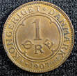 Bronze Denmark Frederik VIII  1907 1 Ore KEY DATE Ch UNC KM# 804 (23 102)