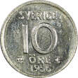 10 Öre Sweden Gustaf VI SILVER 1956  UNC KM# 823 (22 093)