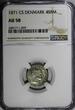 4 Skilling Rigsmont Denmark Christian IX Silver 1871 CS  NGC AU58 KM# 775.2 (099)