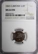 United Kingdom 1/2 Farthing GREAT BRITAIN Victoria Copper 1843  NGC MS64 BN KM# 738 (021