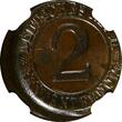 2 Rentenpfennig Germany-Weimar Bronze 1924 D  NGC MINT ERROR MS63 BN KM#31 (236)