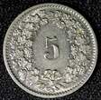 5 Rappen SWITZERLAND Nickel 1938  UNC Toned KM# 26b (23 892)