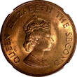 1/12 Shilling Jersey Elizabeth II Bronze 1960  NGC MS65 RB Nice Toned KM# 23 (12)