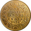 1/4 Anna India-British George V Bronze 1936 (B)  ch.UNC Toned KM# 512 (23 661)