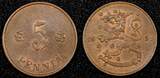 FINLAND Copper 1921 5 Penniä UNC KM# 22 RANDOM PICK (1 COIN)