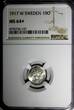 SWEDEN Gustaf V Silver 1917-W 10 Ore NGC MS64+ 