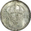 10 Öre SWEDEN Gustaf V Silver 1935 G  UNC Toned KM# 780 (21 899)