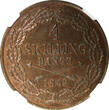 4 Skilling Sweden Oscar I 1849  Banco 37.2 mm 1st Year NGC MS62 BN KM# 672 (002)