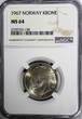 1 Krone NORWAY OLAV V (1957-1991) 1967  NGC MS64 TOP GRADED BY NGC KM# 409 (138)