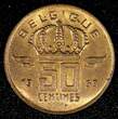 50 Centimes Belgium Baudouin I Bronze 1959  French Text UNC KM# 148.1 (24 098)