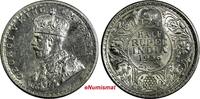 India 1/2 Rupee India-British George V Silver 1936 (C) aUNC Condition KM# 522 (18 763) -