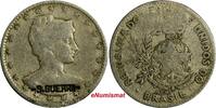 Brazil 200 Reis Brazil 1901 Liberty Counterstamp '' S.GUERRA'' KM# 504 (18 831) -