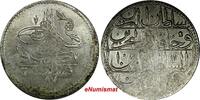 Turkey Turkey Ottoman Abdul Hamid I Silver AH1187 Year 10 (1786) Piastre aUNC KM#398(5) -