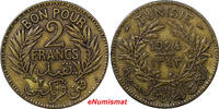 Tunisia 2 Francs 1924 TUNISIA Aluminum-Bronze 1343/1924  Mintage: 500,00... 10,74 EUR  Excl. 12,88 EUR Verzending
