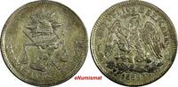 Mexico 25 Centavos MEXICO Silver 1889 Go R Guanajuato Mint KM# 406.5 (19 090) -