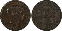 Spain 5 Centimos Spain Alfonso XII Bronze 1877 OM XF Condition KM# 674 (19 526) -