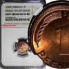 1 Pfennig Germany-Federal Republic 1950-G  NGC MINT ERROR MS64 RB SCARCE KM105(6)