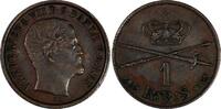 1 Rigsbankskilling Denmark Frederik VII Copper 1853 FK//VS  1 YEAR KM# 756 (581) Uncertified