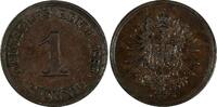 1 Pfennig Germany - Empire Wilhelm I Copper 1888 J  VF/XF KM# 1 (19 650) Uncertified