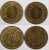 Denmark 1 Skilling Rigsmont Denmark Christian IX LOT OF 2 COINS 1867,1872 KM# 774 (726) -