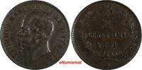 2 Centesimi Italy Vittorio Emanuele II Copper 1861 M  Milano ch.XF KM# 2.1 (808) Uncertified