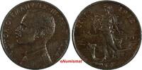 1 Centesimo Italy Vittorio Emanuele III Bronze 1912 R  KM# 40 (19 812) Uncertified