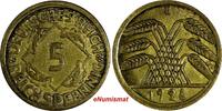 5 Reichspfennig Germany - Weimar Republic 1926 E  RARE DATE XF KM# 39 (20 173) Uncertified