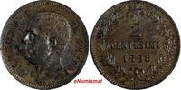 2 Centesimi Italy Umberto I Copper 1898 R  XF KM# 30 (20 216) Uncertified