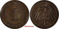 1 Pfennig Germany - Empire Wilhelm II Copper 1900 A  Berlin Mint UNC KM# 10 (251)