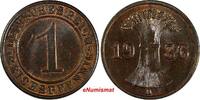 1 Reichspfennig Germany - Weimar Republic Bronze 1936 A  UNC KM# 37 (20 245)