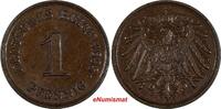 1 Pfennig Germany - Empire Wilhelm II Copper 1895 A  Berlin Mint UNC KM# 10 (244)