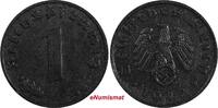 1 Reichspfennig Germany - Third Reich Zinc 1942 J  Hamburg WWII Issue KM# 97 (09) Uncertified