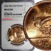 Ireland 1 Penny IRELAND Republic Bronze 1966 NGC MS62 RD FULL RED KM# 11 (046) -
