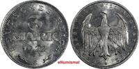 3 Mark Germany,Weimar Republic 1922 E  3 Years of Weimar Constition UNC KM29 (3)
