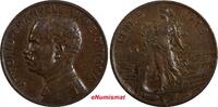 5 Centesimi Italy Vittorio Emanuele III Bronze 1918 R  Last Year aUNC KM# 42 (21)
