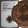 1 Centesimo Italy Vittorio Emanuele III 1905 R  NGC MS65 BN TOP GRADED KM# 35 (2)