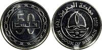 Bahrain 50 Fils Bahrain Hamad bin Isa Al Khalifa AH1431 2000 GEM BU COIN KM# 25.2 (518) -