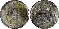 Turkey 2 Kurush Turkey Mehmed V Silver AH1327//3 (1911) aUNC/UNC Toning KM# 749 (813) -