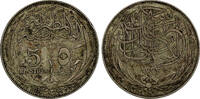 5 Piastres Egypt Hussein Kamel Silver 1917 H  Heatons Mint Toned KM# 318.2 (989) Uncertified
