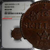 1/12 Skilling SWEDEN Carl XIV Johan Copper 1825  REEDED EDGE NGC MS62 BN KM616(1)