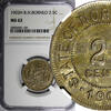 Malaysia 1/2 Cent 1903 British North Borneo 1903 2- NGC MS62 LIGHT TONED... 150,31 EUR  Excl. 12,88 EUR Verzending