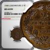 Luxembourg 1/2 Centimes 1908 Luxembourg William III 1908 2- NGC MS64 BN ... 103,07 EUR  Excl. 12,88 EUR Verzending